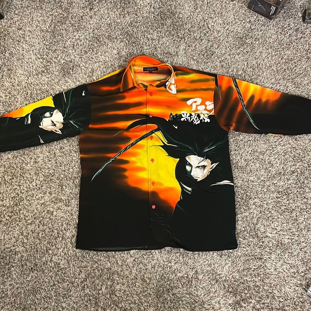 Vintage SAMURAI SHODOWN Asra Button Up Full Print Shirt